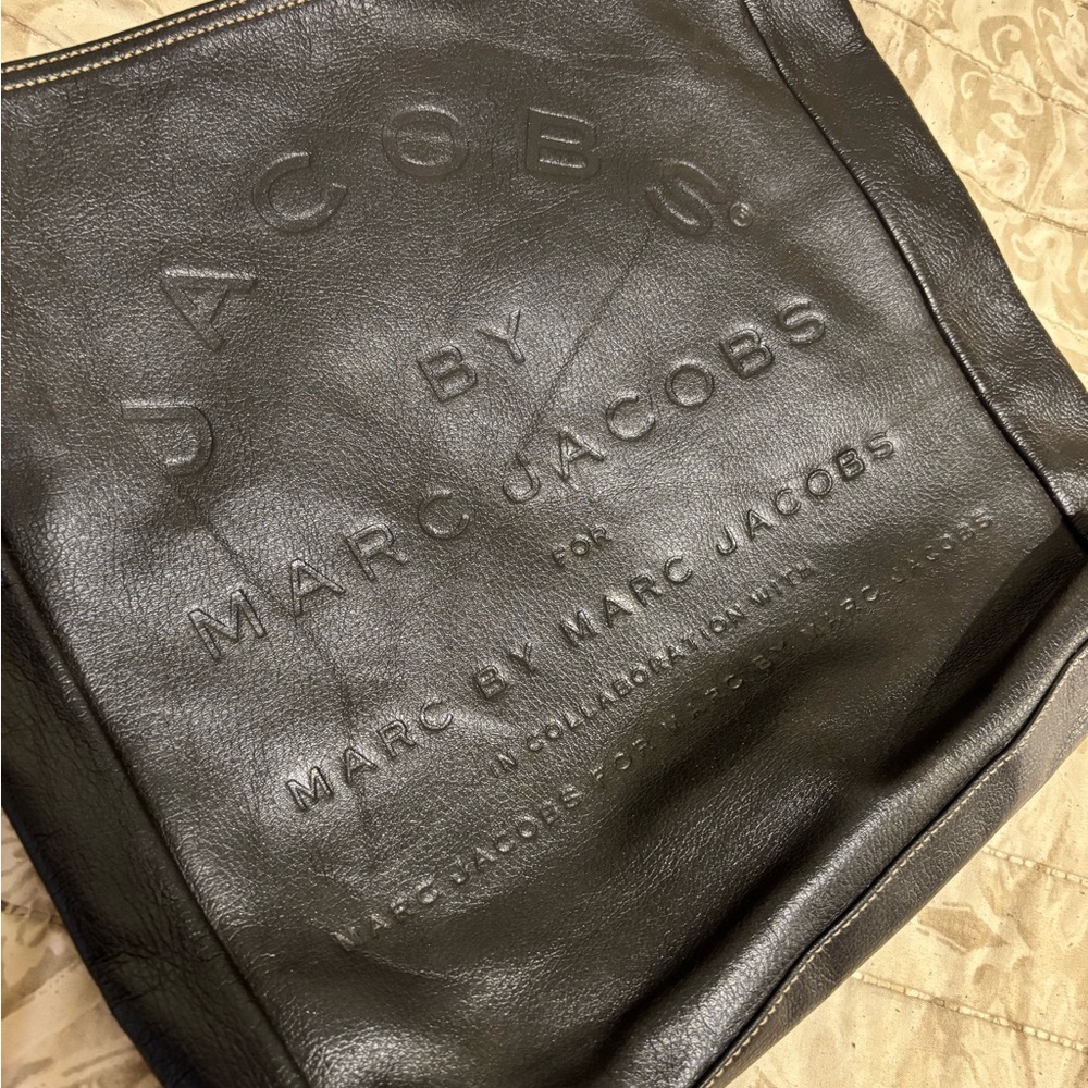 Marc Jacobs Dark Leather Messenger Bag